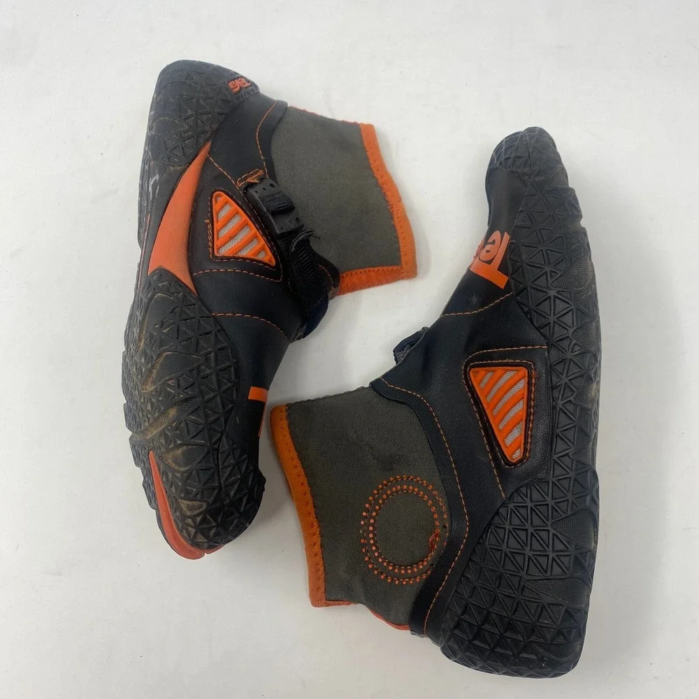 TEVA Hybrid‎ Split Toe Gray Orange Slip On Outdoor Water Shoes Youth Size 4